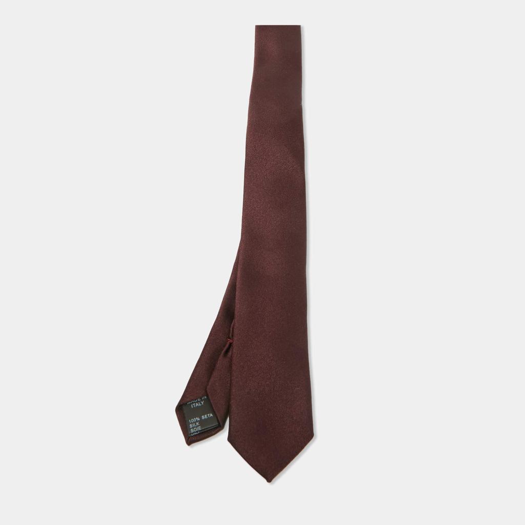 Dolce & Gabbana Dolce & Gabbana Burgundy Silk Skinny Tie
