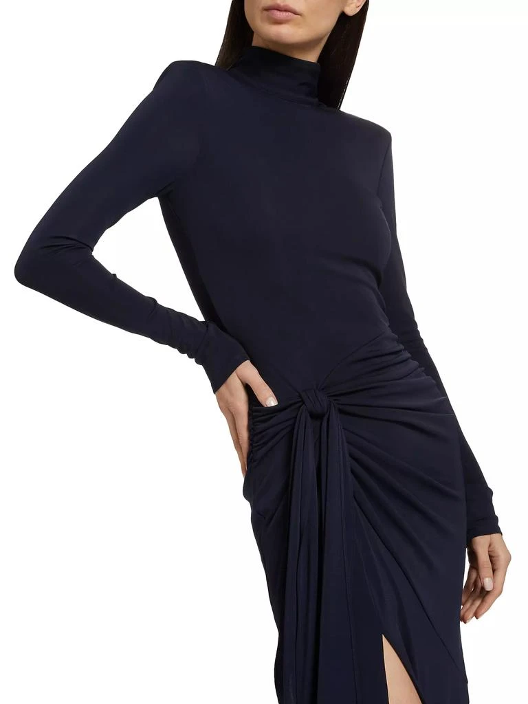 Cinq à Sept Johnson Draped Turtleneck Midi-Dress 6