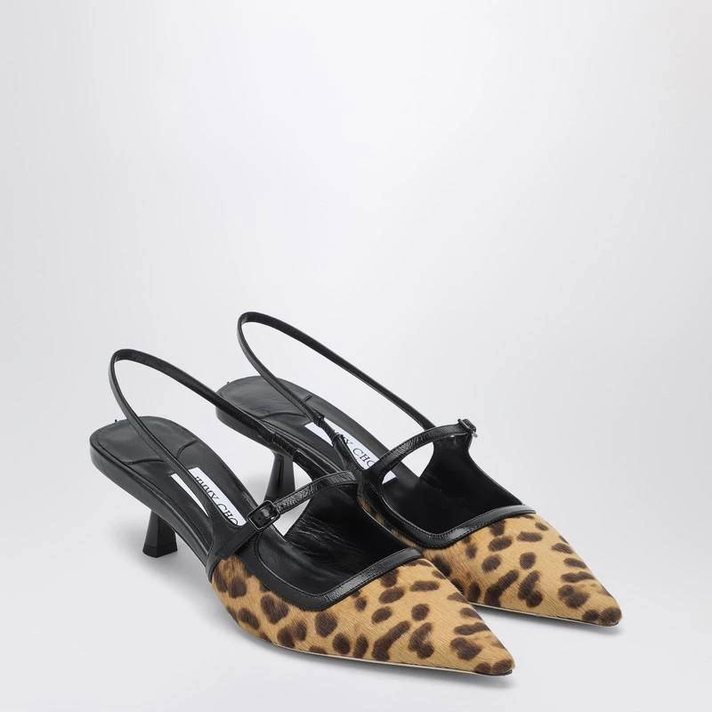 Jimmy Choo Didi 45 slingback in leopard print pony skin 2