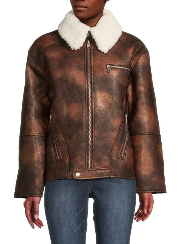 Apparis Audie Faux Fur Trim Jacket 1