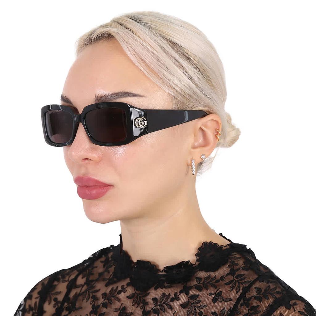 Gucci Grey Rectangular Ladies Sunglasses GG1403S 001 54