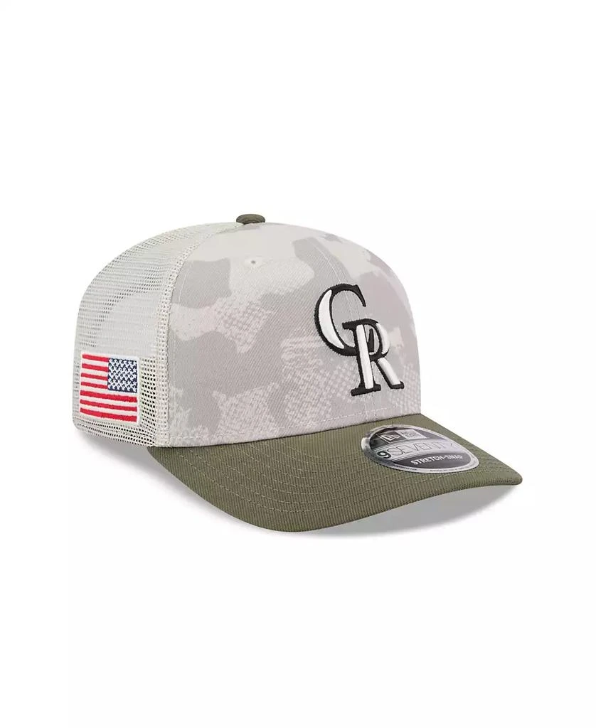 New Era Men's Light Beige/Olive Colorado Rockies 2025 Armed Forces Day 9SEVENTY Adjustable Hat 5