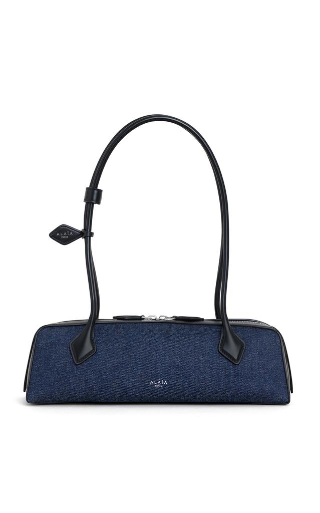 Alaïa ALAÏA - Le Teckel Medium Denim Shoulder Bag - Dark Wash - OS - Moda Operandi