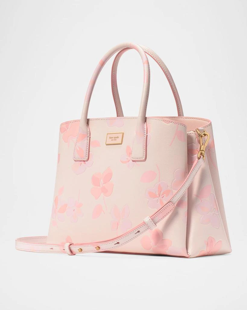 Kate Spade serena spring pansies leather satchel bag 3