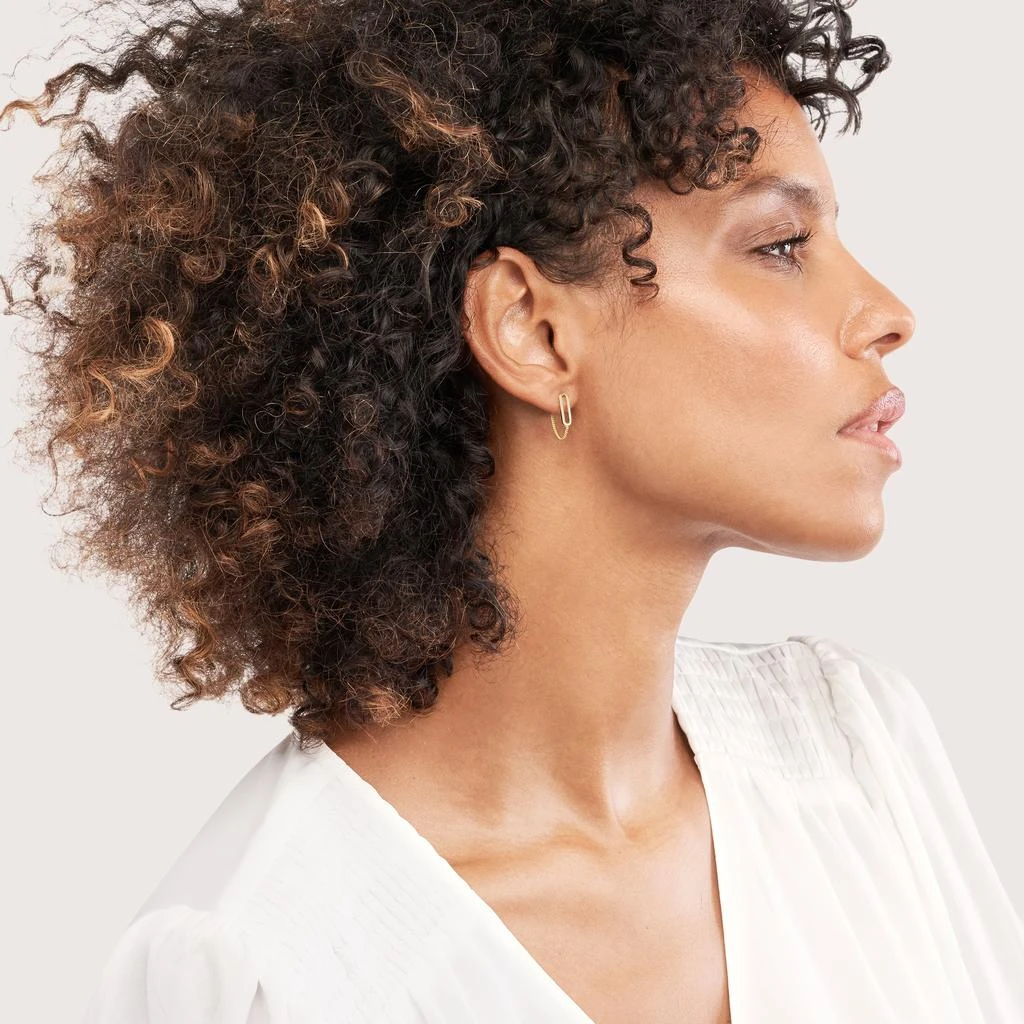 SSELECTS Front To Back Paper Clip & Curb Earrings 5