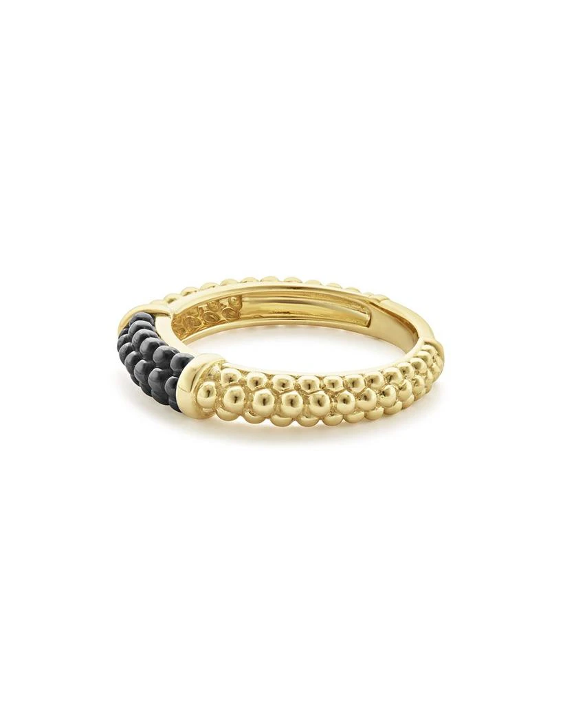 LAGOS Gold & Black Caviar Collection 18K Gold & Ceramic Ring 4