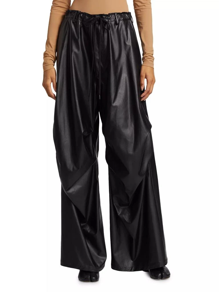 MM6 Faux Leather Parachute Pants 3