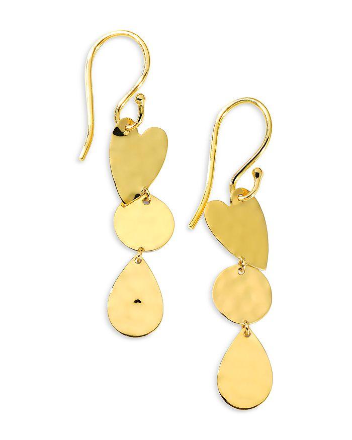 Ippolita 18K Yellow Gold Classico Crinkle Mixed Shape Drop Earrings