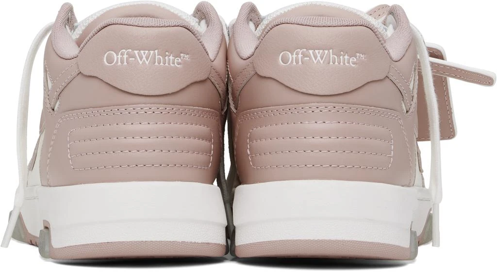 Off-White White & Pink Out Of Office Calf Leather Sneakers 2