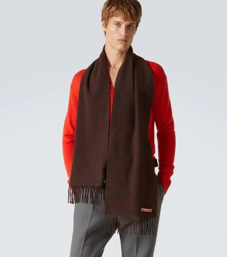 Acne Studios Fringed wool scarf 2