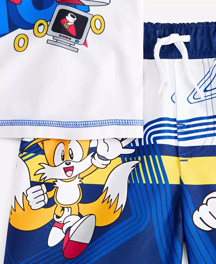 Sonic Little Boys Rash Guard & Swim Trunks Two-Piece Swimsuit 2