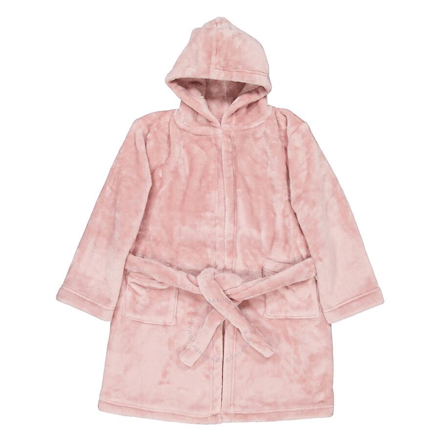Marie Chantal Girls Embroidered Logo Cotton Robe