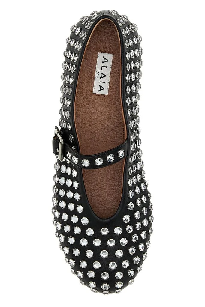 Alaia Embellished leather ballerinas 3