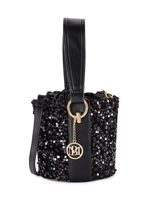 Badgley Mischka Sequin Bucket Bag 1