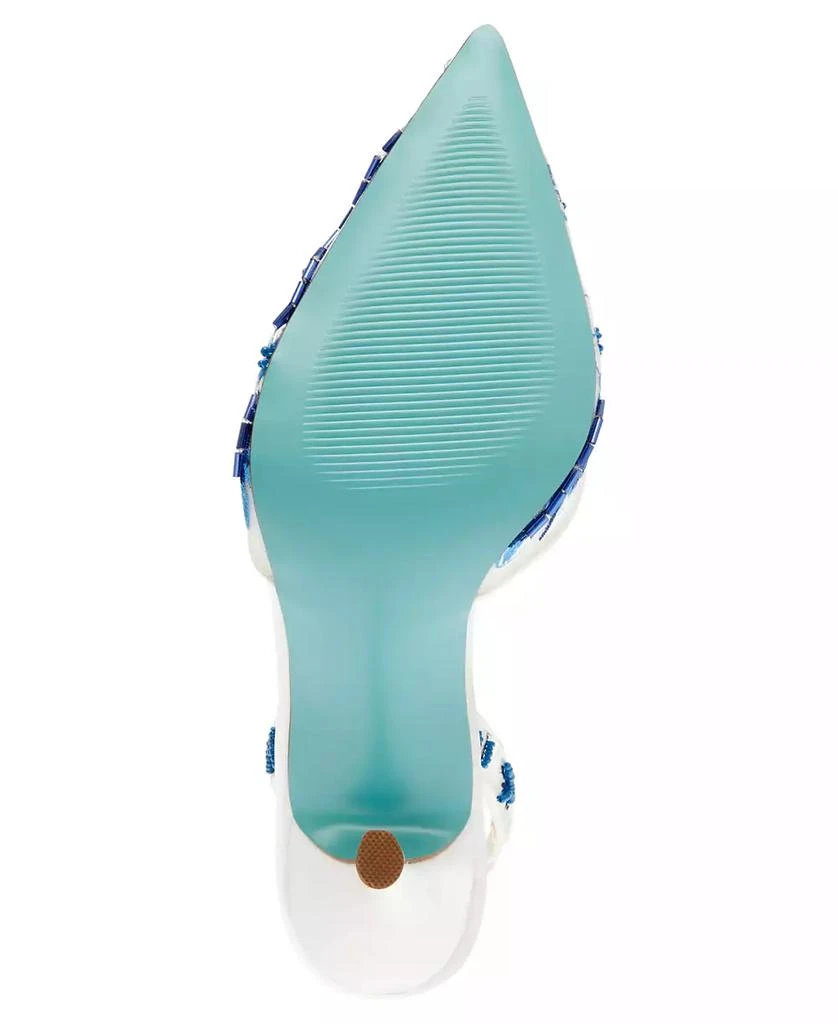 Betsey Johnson Women's Patch Mesh Embroidered Evening Pumps 5
