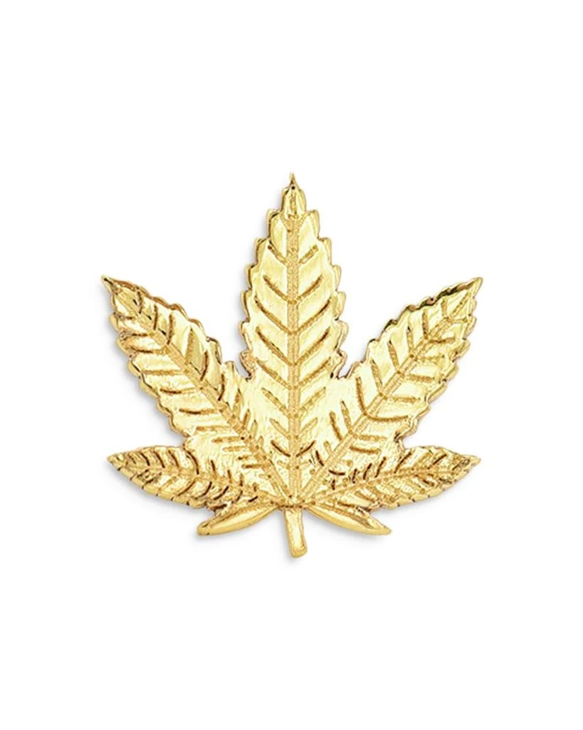 Zoe Lev 14K Yellow Gold Leaf Stud Earring 1