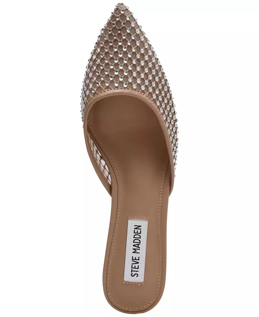 Steve Madden Women's Micki Rhinestone Kitten Heel Mule Pumps 4