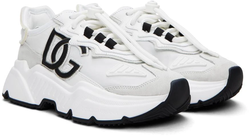 Dolce & Gabbana White Mixed-Material Daymaster Sneakers 4