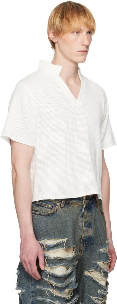 424 White Jersey Thermal Polo 2