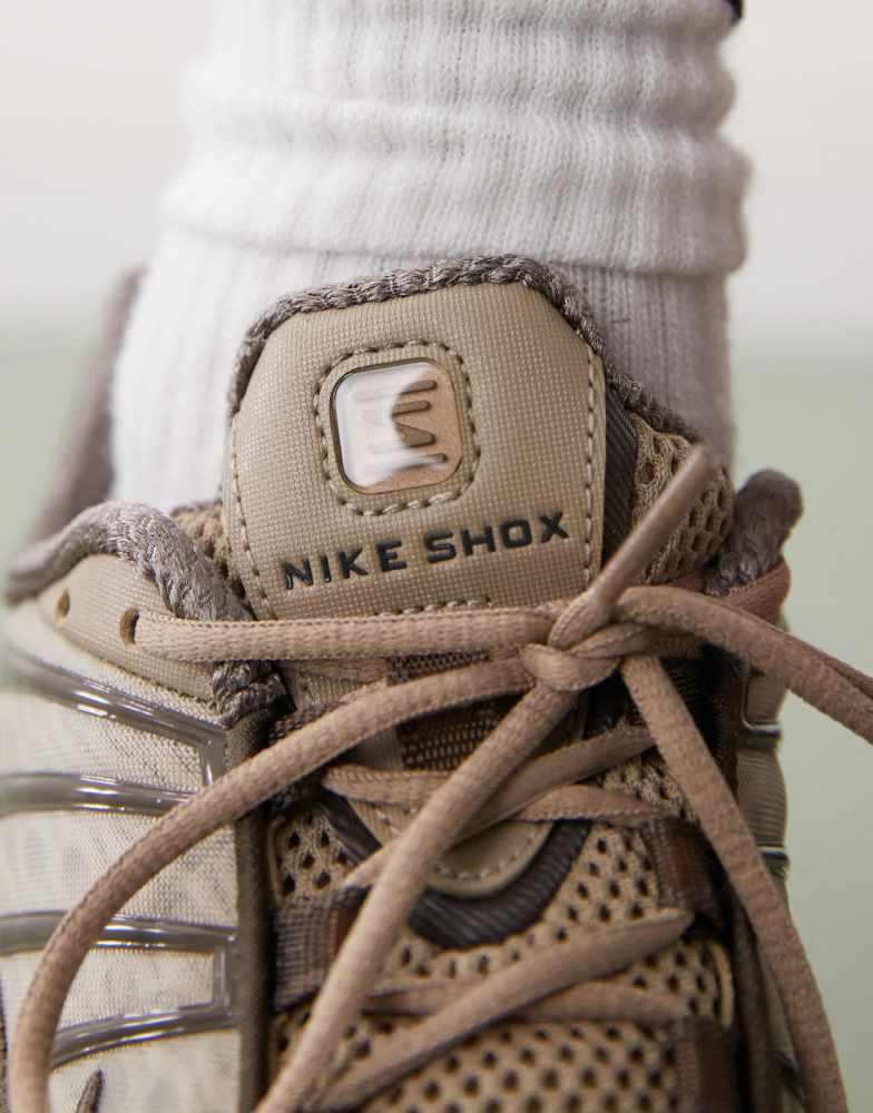 brown nike shox for men