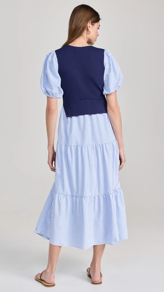 English Factory Striped Mixed Media Dress 2