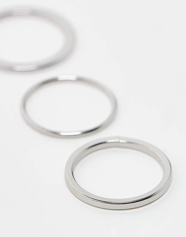 Weekday Weekday rings 3-pack in silver