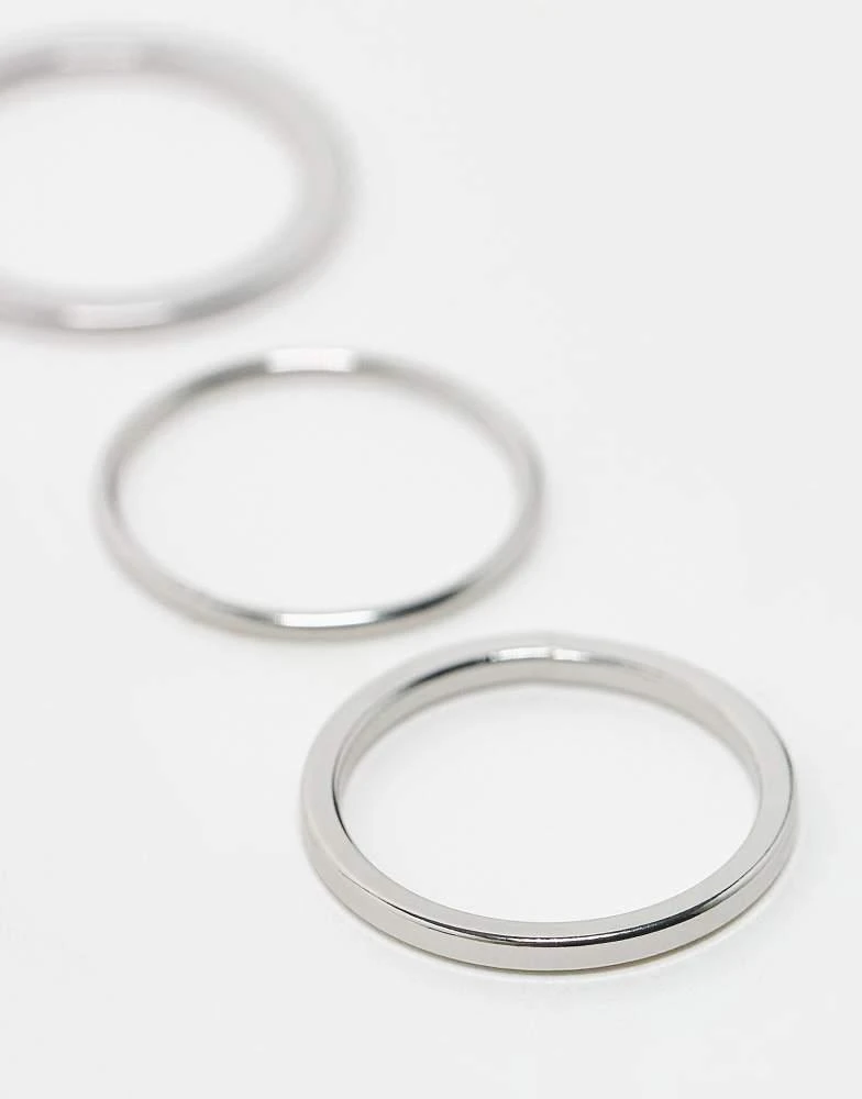 Weekday Weekday rings 3-pack in silver 2