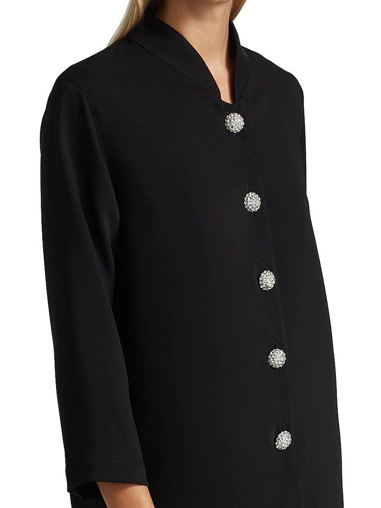 Caroline Rose Suzette Pavé-Button Crepe Jacket 6
