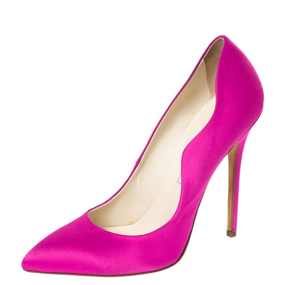Brian Atwood Brian Atwood Fuchsia Satin Besame Pumps Size 37