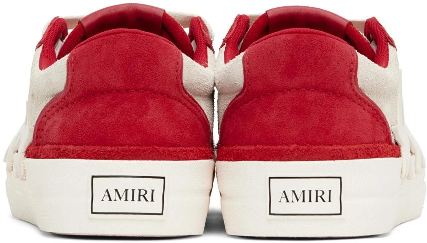 AMIRI Red & Taupe Sunset Skate Low Sneakers 2