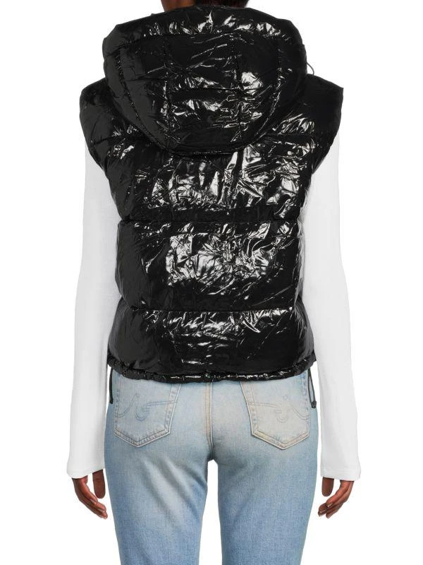 S13 Lacquer Coated Hooded Puffer Vest 2
