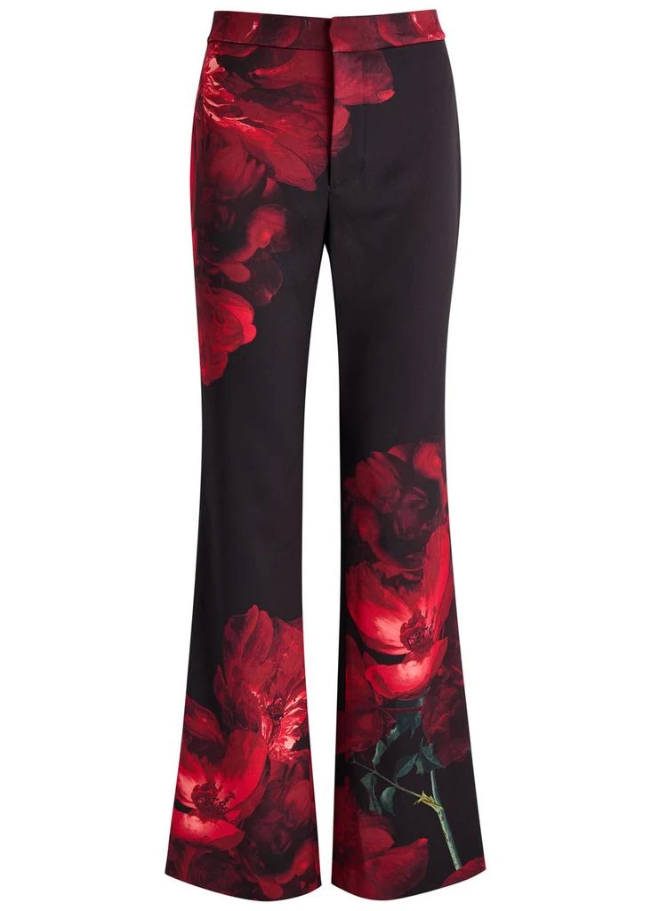 Alice + Olivia Ronnie floral-print flared trousers 1