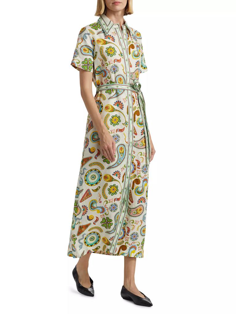 ALÉMAIS Players Arcade Printed Shirtdress