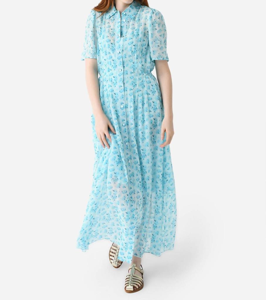 Lee Mathews Mia Dress In Blue