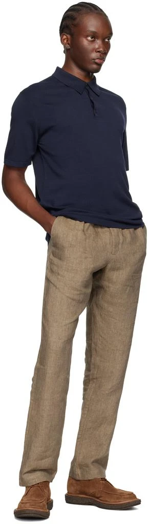 Sunspel Navy Sea Island Cotton Polo 4