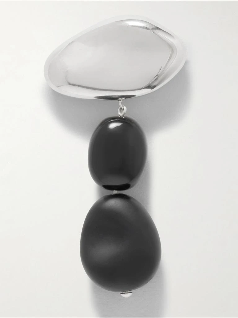 AGMES Tess Sterling Silver Onyx Brooch
