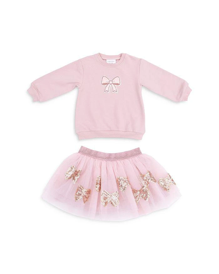 Angel Dear Girls' Bows Puffy Oversized Sweatshirt & Tutu Skirt Set  - Baby 1