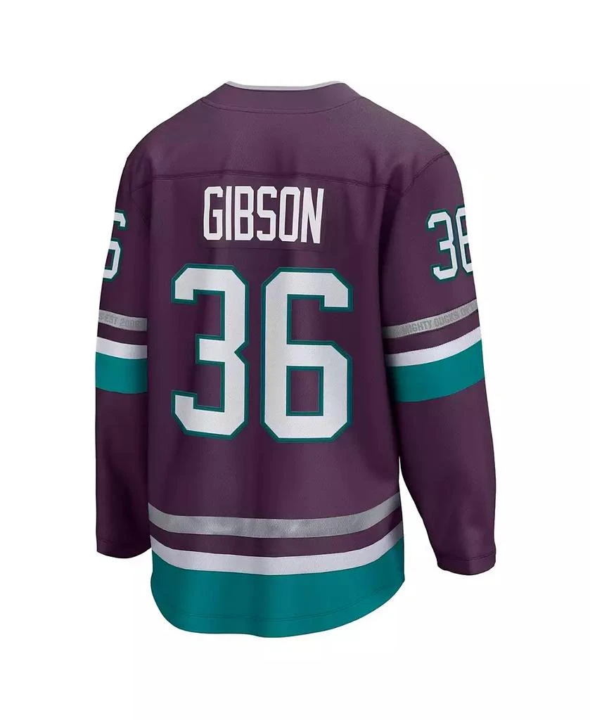 Fanatics Men's John Gibson Purple Anaheim Ducks 30th Anniversary Premier Breakaway Jersey 2