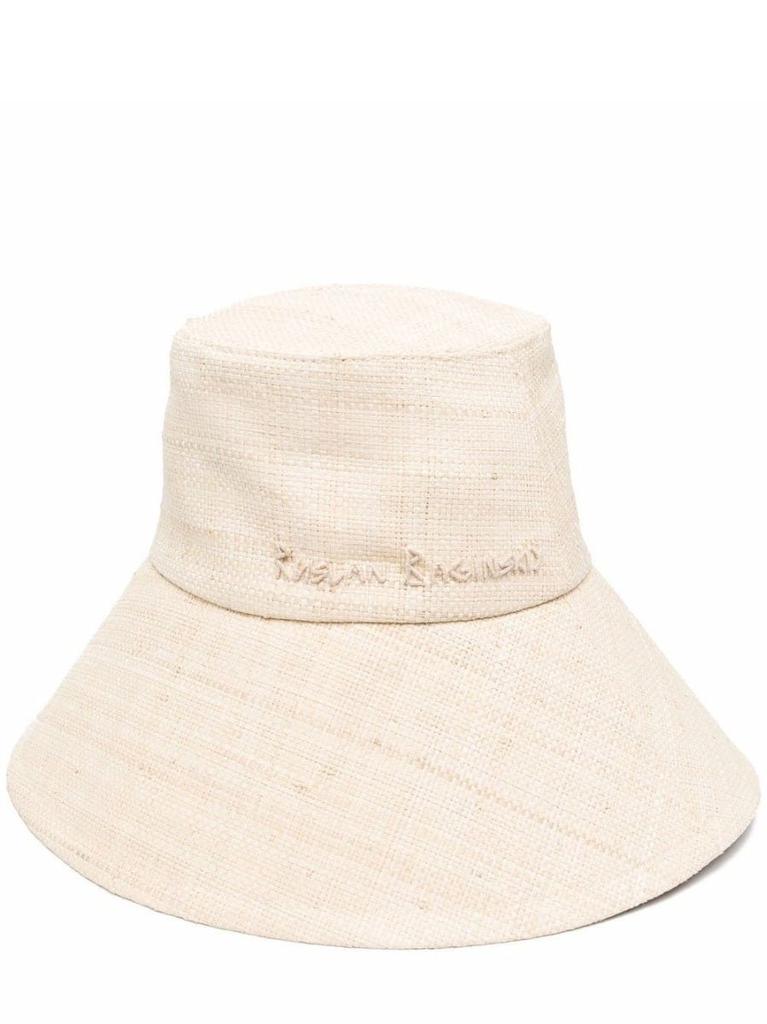 NA Wide brim beige bucket Hat