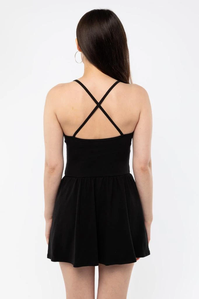 Los Angeles Apparel 43206X - Baby Rib Cross Back Mini Dress 5
