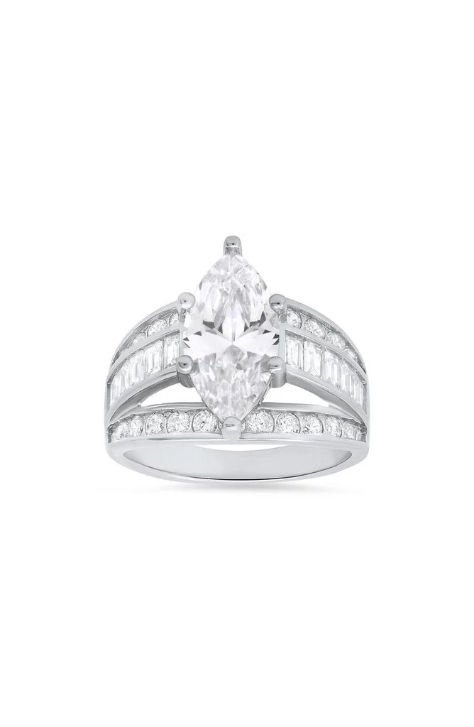 Queen Jewels Sterling Silver Marquise Cubic Zirconia Ring