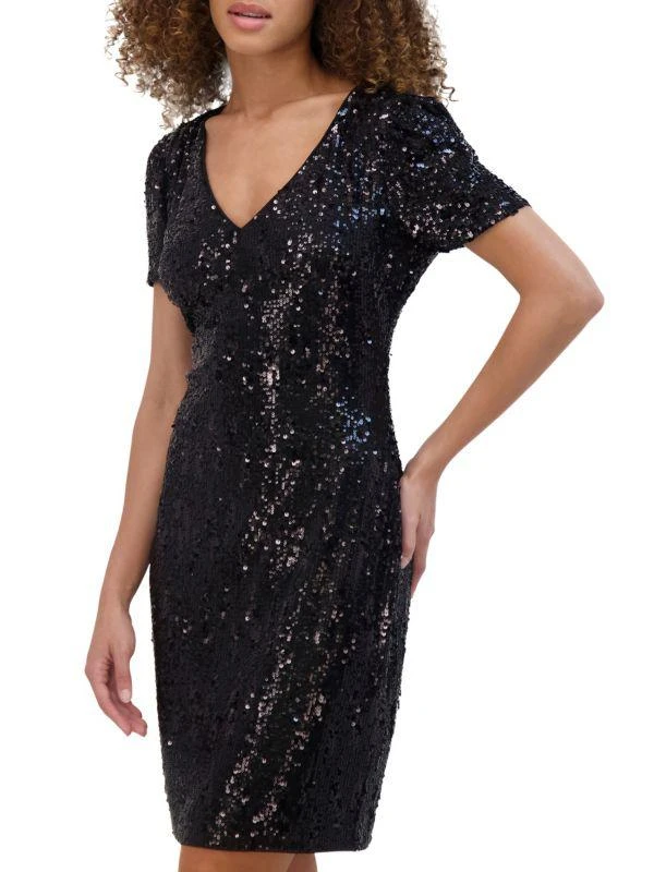 Kensie Sequin Mini Sheath Dress 1