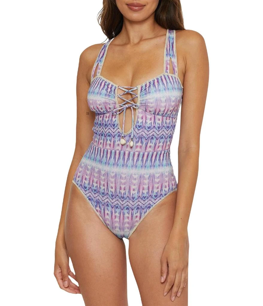 BECCA Tulum Kylam Metallic Bandeau One Piece 1