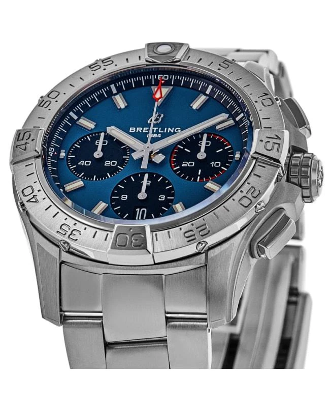 BREITLING Breitling Avenger B01 Chronograph Automatic Blue Dial Steel Men&apos;s Watch AB0146101C1A1 2