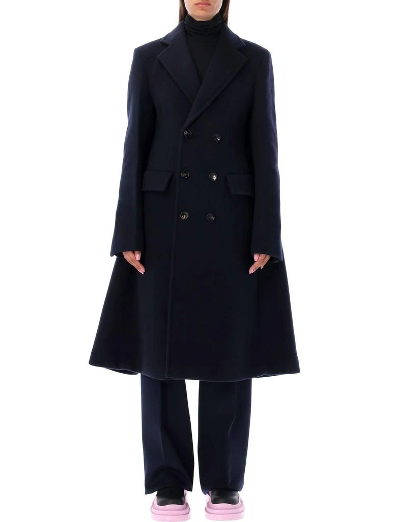 Bottega Veneta Bottega Veneta Double-Breasted Cape Coat 1