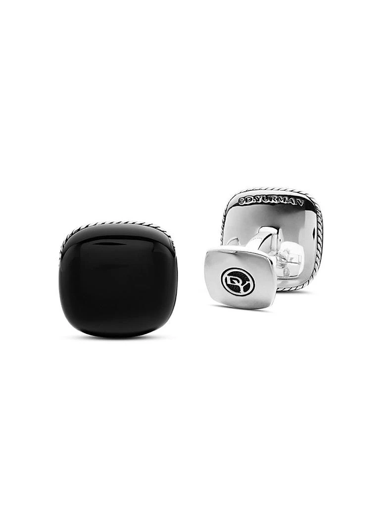David Yurman Streamline Cushion Cufflinks in Sterling Silver, 17mm 3