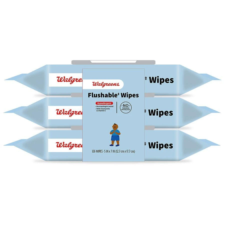 Walgreens Flushable Toddler Wipes 126 1