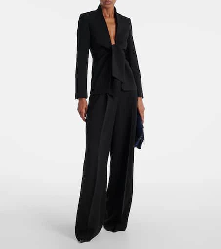 Max Mara Laccato high-rise cady wide-leg pants 2