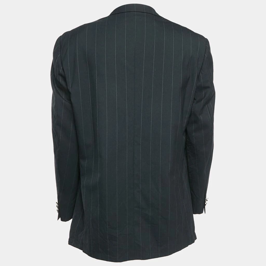 Versace Classic V2 Versace Classic V2 Black Pinstripe Wool Single Breasted Blazer XL 2