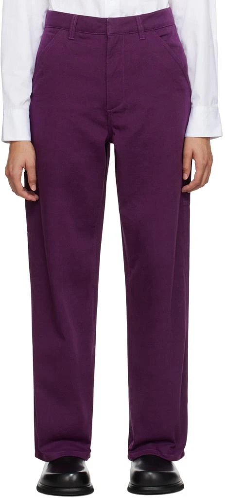 6397 Purple Workwear Trousers 1